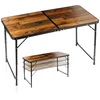 Sulankstomas turistinis stalas 120x60x54/62/70 cm