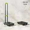 HOMCOM Sulankstomas metalinis rankinis vežimėlis su ratukais ir reguliuojama rankena 49 x 35 x 102 cm Žalias
