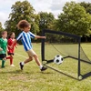 Sulankstomi futbolo vartai su nešiojimo krepšiu, juodi, 120 × 90 × 92 cm, 2 vnt.