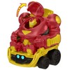 Sunkvežimis Marvel Hulkbuster Hauler Truck iš Hot Wheels RacerVerse, telpa 10 vnt.
