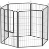 PawHut 6-kampis šuniukų voljeras, 6 grotelės, su durelėmis, lankstus, sulankstomas, su apsauginiu tentu, 100 cm aukščio, šunų ir kačių aptvaras, tinka naudoti viduje ir lauke