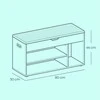 Songmics Suoliukas su sėdyne ir vieta batams, 30x100x44 cm, 138 kg