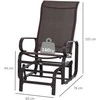 Outsunny Supamasis sodo krėslas 60x 75 x 104 cm