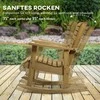 „Outsunny“ supama kėdė, krėslas su porankiais, sodo kėdė, poilsio kėdė balkonui, terasai, keliamoji galia iki 130 kg, eglės mediena, šviesiai ruda
