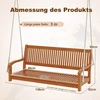 Supamas suolas iš akacijos medienos, iki 360 kg, natūralios spalvos, 138 × 62 × 60 cm