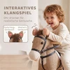Supamasis arkliukas su garso efektais ir supimo ribotuvais, tamsiai rudas, 71 × 30 × 68 cm