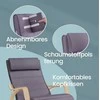 Songmics Supamasis krėslas su 5 pakopų reguliuojama atrama kojoms, supamasis krėslas su porankiais, pagamintas iš beržo medienos, skirtas svetainei