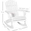 Outsunny Medinis supamasis krėslas, Sodo krėslas - Balta 77 x 94 x 97 cm