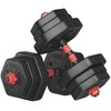 Songmics Svarmenų rinkinys 20 kg juoda