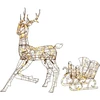 Šviečiantis elnio ir rogių rinkinys, 175 LED, 8 apšvietimo režimai, rudas, 82 × 32 × 120 cm ir 45 × 28 × 41 cm, 2 dalių