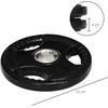 SPORTNOW svorių diskai 2 vnt. rinkinys Tri-Grip 2 x 10 KG gumuoti olimpiniai diskai, tausojantys grindis, 5 cm skylė, trys rankenos, jėgos treniruotėms