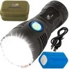 Taktinis žibintuvėlis Bailong T48 su CREE XHP90 ir COB LED