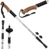 Teleskopinė nordic walking lazda su kamštine rankena, 135 cm