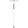 Teleskopinis stogo sniego kastuvas su aliuminio briauna, sidabrinės–juodos spalvos, 63 × 15 cm, 193–640 cm