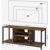 TV staliukas Songmics Vasagle TV spintelė su atvirais skyriais 40 x 120 x 50 cm vintažinė ruda-juoda