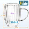 Termo stiklinės, 320 ml, skaidrios, 13 x 9 x 11,5 cm, 2 vnt.