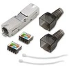 Tinklo laidas Kištukas rj45 be įrankių stp cat6a lizdas kaištis t568b t568a Qoltec