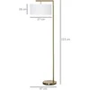 Homcom Grindų lempa E27 47 x 37 x 153 cm