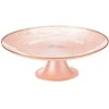 Elegantiška tortų lėkštė su stovu 21 cm rožinė