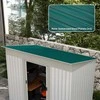 "Outsunny" 12 vienetų Trapecinis lakštas 129x45cm 7m² Cinkuotas stogo lakštas 0,25 mm Oro sąlygoms atsparus profiliuotas lakštas Cinkuotos plieninės stogo plokštės Stogo plokštės Gofruotos lakštinės plieninės plokštės stoginei stoginei Stoginė Žalia