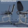 HOMCOM gulimas treniruoklis, dviratis treniruoklis su LCD ekranu, 8 lygių reguliuojamas magnetinis pasipriešinimas, iki 110 kg, plienas ir ABS