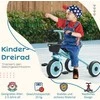 AIYAPLAY triratukas vaikams su reguliuojama sėdyne, paspirtukas su krepšeliu, skambučiu ir pedalais, 2-5 metų vaikams