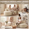 Trivietė modulinė sofa be rėmo su kišeninėmis spyruoklėmis, smėlinė, 245cm