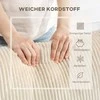 HOMCOM 3 vietų sofa, sofa su porankiais, pagalvėlėmis, minkšta sofa su kordu, storai paminkštinta poilsio sofa iki 450 kg svetainei, miegamajam 212 x 80 x 88 cm, kreminės baltos spalvos