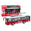 Lean Toys Troleibusas 1:16 Šviesos Garsai Baltas/Raudonas
