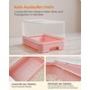 Songmics Feandrea Kačių kraiko dėžė su dangčiu ir semtuvėliu erdvi balta-pastelinė rožinė