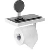 Home Styling Collection Bathroom Solutions Tualetinio Popieriaus Laikiklis su Lentynėle - Baltas