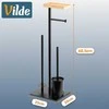 Tualetinio popieriaus laikiklis su šepetėliu Vilde, 68,5 cm, juodas