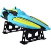 Lean Toys Turkio ir geltonos spalvos RC valdomas vandens laivas