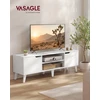Songmics TV staliukas su reguliuojama lentyna, baltas, 147 x 39 x 50,1 cm