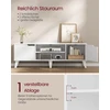Songmics TV staliukas su reguliuojama lentyna, baltas, 147 x 39 x 50,1 cm