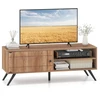 TV staliukas su spintele ir atviromis lentynomis, ąžuolo spalvos, 121,9 × 40,6 × 44,5 cm