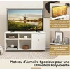 TV staliukas TV spintelė balta 2 stalčiai 4 kubai