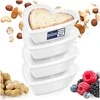 Snackkom Porceliano Užkandžių Dubenėliai 4 vnt. 35 ml Širdies Forma