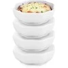 Snackkom porcelianinės lėkštutės 4 vnt, 50 ml, baltos