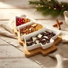 Home Styling Collection Porceliano užkandžių rinkinys 4 dalių - Kalėdų medžio formos indai