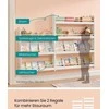 Songmics Vaikiška knygų lentyna 3 lygių balta-natūrali