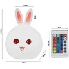 Led rabbit remote control rgb usb night light for kids