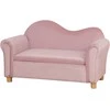 HOMCOM Vaikiška sofa su daiktadėže Rausva vilnonė dvivietė 3-5 metų 84x41.5x48.5cm