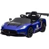 AIYAPLAY vaikiškas elektrinis automobilis 12 V vaikiškas automobilis su 2.4G nuotolinio valdymo pulteliu, muzika, garso signalas, pakaba, elektrinė transporto priemonė su žibintais, mokomieji ratai, švelnus užvedimas, 3-5 km/h, 3-5 metų vaikams, mėlynos spalvos