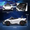 AIYAPLAY vaikiškas elektrinis automobilis 12 V vaikiškas automobilis su 2.4G nuotolinio valdymo pulteliu, MP3 muzika, elektrinis automobilis su garso signalu, žibintais, durelėmis, minkštu paleidimu, 3-5 km/h, skirtas 3-6 metų vaikams, baltas