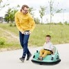 AIYAPLAY 12V vaikiškas automobilis-buferis su 2,4G nuotolinio valdymo pulteliu, elektrinis buferis su muzika ir šviesomis, 2 km/h, vaikų elektrinis automobilis su 360° sukimu, skirtas 1,5-5 metų vaikams, žalias