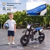 Vaikiškas elektrinis motociklas, licencijuoto HONDA CRF 450R dizaino, juodas ir mėlynas, 104 × 55 × 67 cm