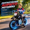 Vaikiškas elektrinis motociklas, licencijuoto HONDA CRF 450R dizaino, juodas ir mėlynas, 104 × 55 × 67 cm