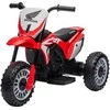HOMCOM Vaikiškas elektrinis motociklas, 6V vaikiškas motociklas su garso signalu, įjungiama muzika, vaikiška transporto priemonė, 3 km/h, skirtas 1,5-3 metams, raudonas