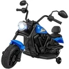 Vaikiškas elektrinis motociklas tamsiai mėlynas